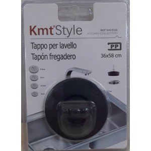 Kmt Style 5403128 Τάπα Νεροχύτη Μαύρη 5.8cm με Αλυσίδα