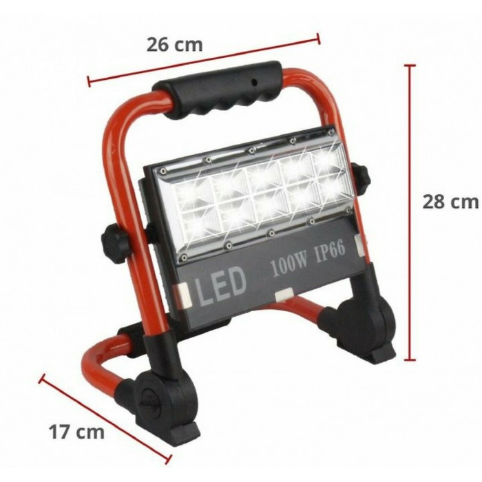 Προβολέας Εργασίας Επαναφορτιζόμενος LED IP66 XIN-100W-8505-82330