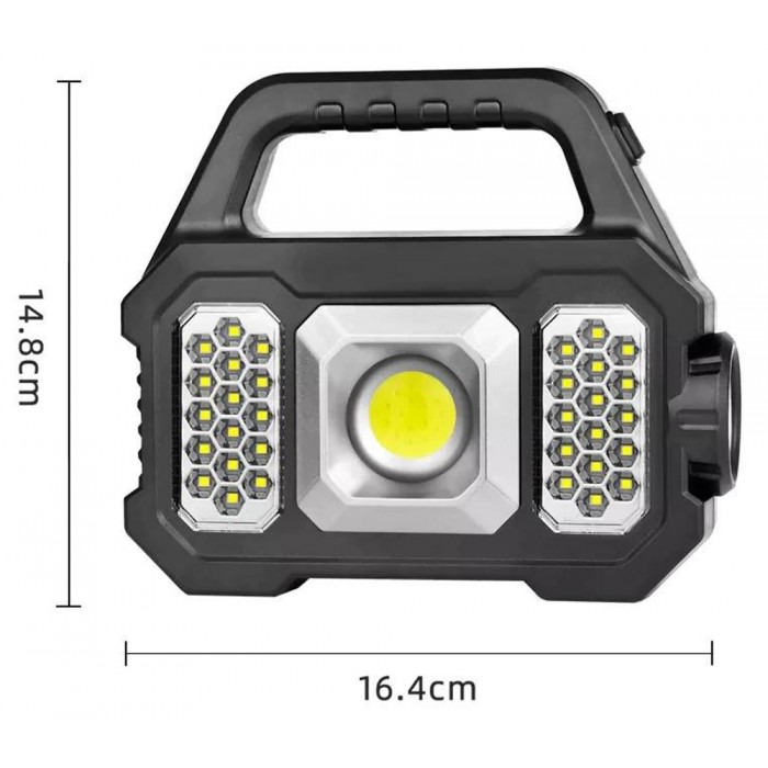 ForHome 082394 Λάμπα - Φακός Led Επαναφορτιζόμενος Ηλιακός