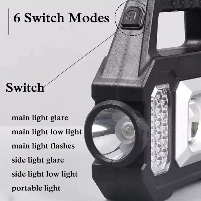 ForHome 082394 Λάμπα - Φακός Led Επαναφορτιζόμενος Ηλιακός