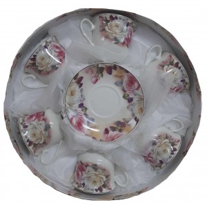 ForHome 728175 Σετ Φλιτζάνια Τσαγιού Πορσελάνης 200ml με πιατάκια 12 τεμαχίων Paradise