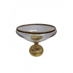 Διακοσμητικό Μπωλ Γυάλινο Γόνδολα 29.5x25x23cm Καρβούνης GEC-002