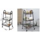 Τρόλεϊ φρούτων 3 Θέσεων Μεταλλικό 45x30.5x77cm ForHome 921829
