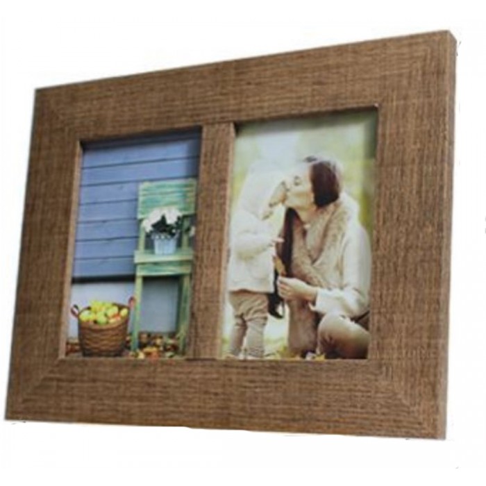 Κορνίζα Ξύλινη Επιτοίχια 2 θέσεων 28x1.5x22cm ForHome 918350