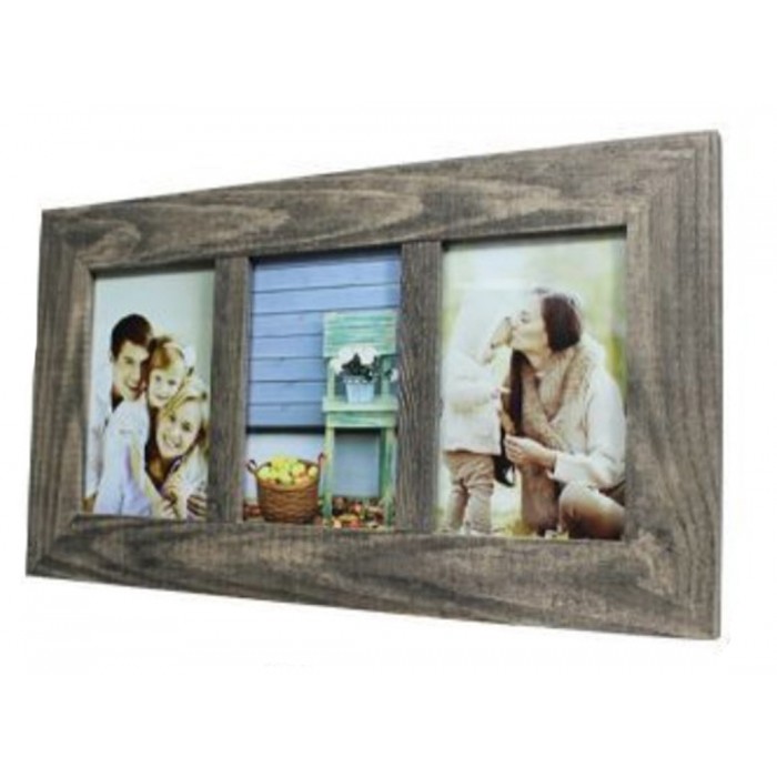 Κορνίζα Ξύλινη Επιτοίχια 3 θέσεων 39x1.5x22cm ForHome 918349