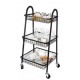 Τρόλεϊ φρούτων 3 Θέσεων Μεταλλικό 45x30.5x77cm ForHome 921829