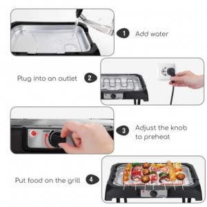 Επιδαπέδια Ηλεκτρική Ψησταριά Σχάρας 2000W Aigostar 20482