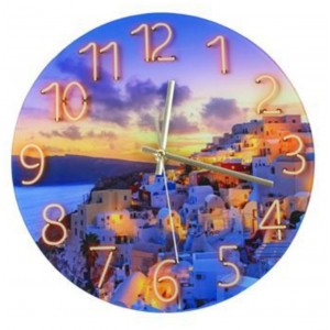 ForHome 923369 Ρολόι Τοίχου Στρογγυλό Ξ΄υλινο Πολύχρωμο 30cm