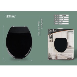 Bathlux 50131 Καπάκι Λεκάνης 45.6x37.2cm Μαύρο