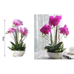 ForHome 921497 Τεχνητό Φυτό Μωβ Ορχιδέα σε γλάστρα 25x45cm