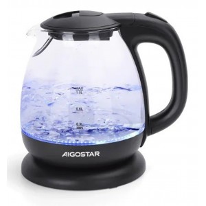 Βραστήρας 1lt 2200W Μαύρος Aigostar 90238 