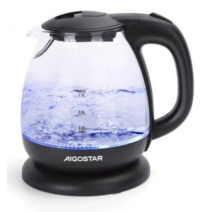 Βραστήρας 1lt 2200W Μαύρος Aigostar 90238