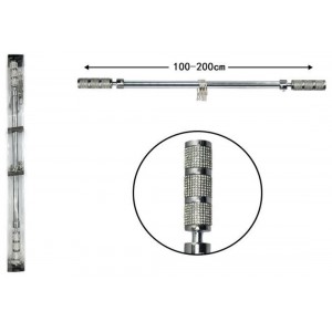 ForHome 923169 Κουρτινόξυλο Μεταλλικό Ασημί 100-200cm