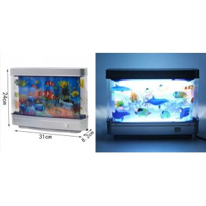 ForHome 923363 Επιτραπέζιο Διακοσμητικό Φωτιστικό σχέδιο Ενυδρείο 31x8.2x24cm Πολύχρωμο