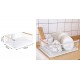Πιατοθήκη Μεταλική Λευκή με δίσκο 43x32x14cm ForHome 921822