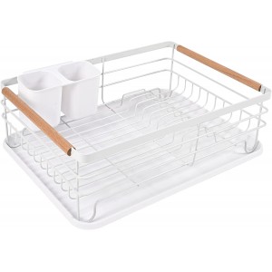 Πιατοθήκη Μεταλική Λευκή με δίσκο 43x32x14cm ForHome 921822 