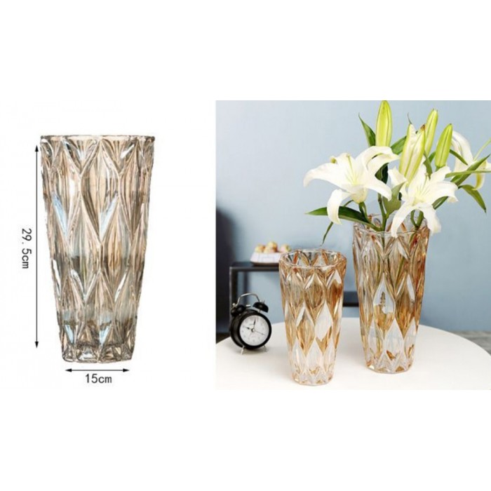 ForHome 921736 Βάζο Γυάλινο 15x29.5cm Arya 