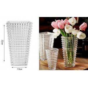 ForHome 921710 Βάζο Γυάλινο 13x22cm Leia 