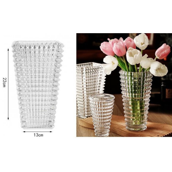 ForHome 921710 Βάζο Γυάλινο 13x22cm Leia 