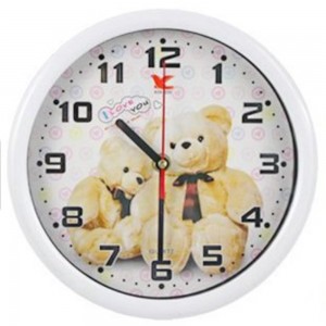 ForHome 921111 Ρολόι Τοίχου Πλαστικό σχέδιο Αρκουδάκια 22cm