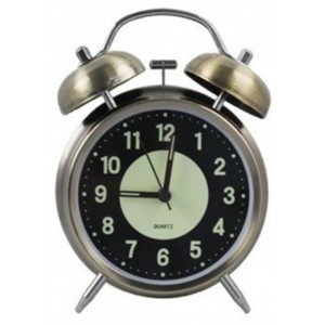 ForHome 921119 Ρολόι Μεταλλικό Επιτραπέζιο Ξυπνητήρι 11.5x17cm Retro