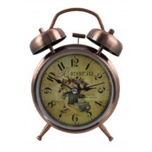 ForHome 921116 Ρολόι Μεταλλικό Επιτραπέζιο Ξυπνητήρι 11.5x17cm Antique