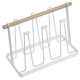 ForHome 921794 Ποτηροθήκη Μεταλλική Άσπρη 6 Θέσεων 25x13x19cm