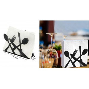 ForHome 921778 Χαρτοπετσετοθήκη Μεταλλική Μαύρη 13.5x4x11cm