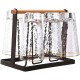 ForHome 921795 Ποτηροθήκη Μεταλλική Μαύρη 6 Θέσεων 25x13x19cm