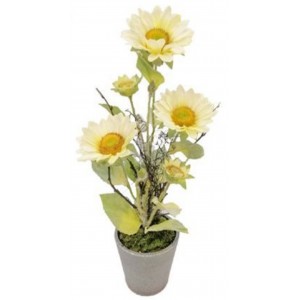 ForHome 921509 Τεχνητό Φυτό Μαργαρίτα σε γλάστρα 9x42.5cm