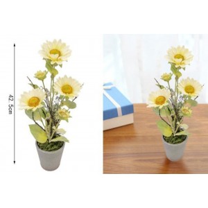 ForHome 921509 Τεχνητό Φυτό Μαργαρίτα σε γλάστρα 9x42.5cm