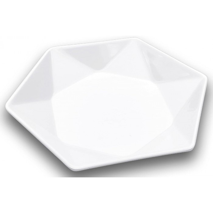 ForHome 922555 Πιατέλα Σερβιρίσματος Κεραμική Πολύγωνη 25x25cm σχέδιο Hotel