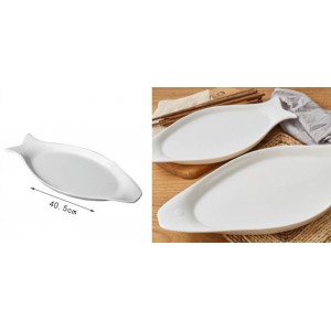 ForHome 922559 Πιατέλα Σερβιρίσματος Κεραμική 40.5cm σχέδιο Fish