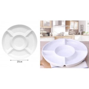ForHome 922582 Πιατέλα Σερβιρίσματος Στρογγυλή Κεραμική 25cm σχέδιο Sun