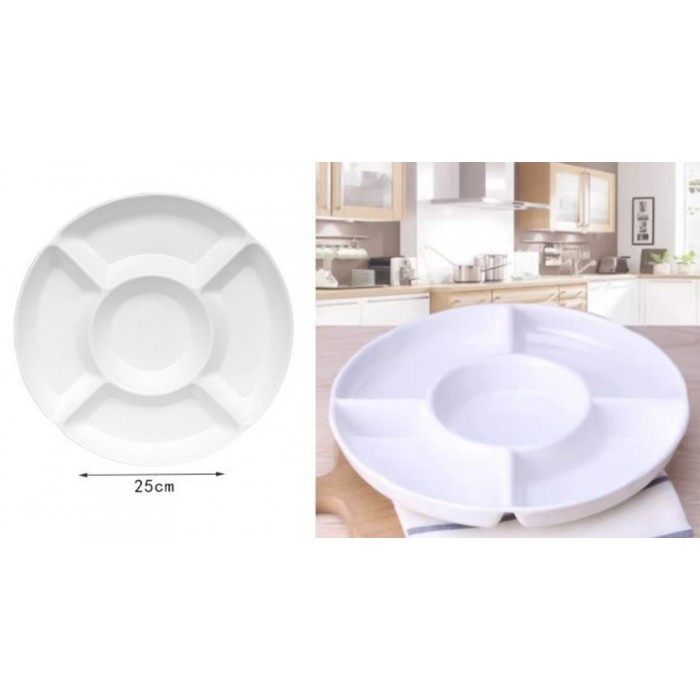 ForHome 922582 Πιατέλα Σερβιρίσματος Στρογγυλή Κεραμική 25cm σχέδιο Sun