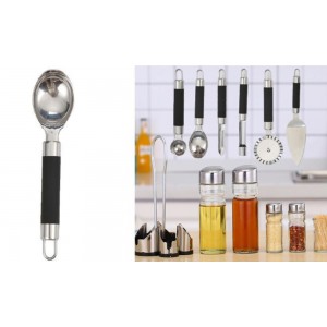 ForHome 921024 Κουτάλα Παγωτού Μεταλλική με μαύρη λαβή 20cm