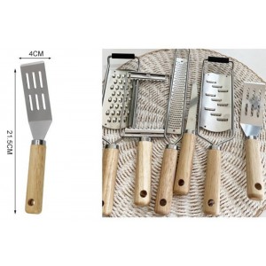ForHome 919216 Σπάτουλα Ανοξείδωτη με Ξύλινη Λαβή 4x21.5cm