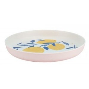 ForHome 922081 Πιάτο Στρογγυλό Bamboo 18.4x4.8cm σχέδιο Lemons