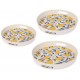 ForHome 922095 Σετ Δίσκοι Bamboo Στρογγυλοί σχέδιο Lemons 3 τεμαχίων Κίτρινο-Λευκό-Μπλε