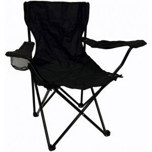 ForHome 921328 Καρέκλα Παραλίας Πτυσσόμενη Μαύρη 50x50x80cm