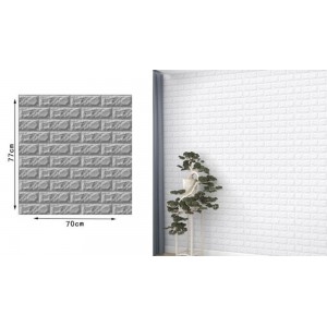 ForHome 922398 Αυτοκόλλητο 3D Πάνελ Τοίχου Αφρώδες Γκρι 70x77cm