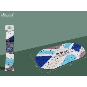 Bathlux 40306 Πατάκι Αντιολισθητικό Μπάνιου με Βεντούζες σχέδιο Alexandra 69x35cm 