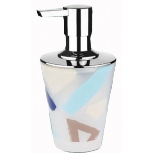 Bathlux 71202 Dispenser πλαστικό Υγρού Σαπουνιού σχέδιο Alexandra 8.6x16.5cm