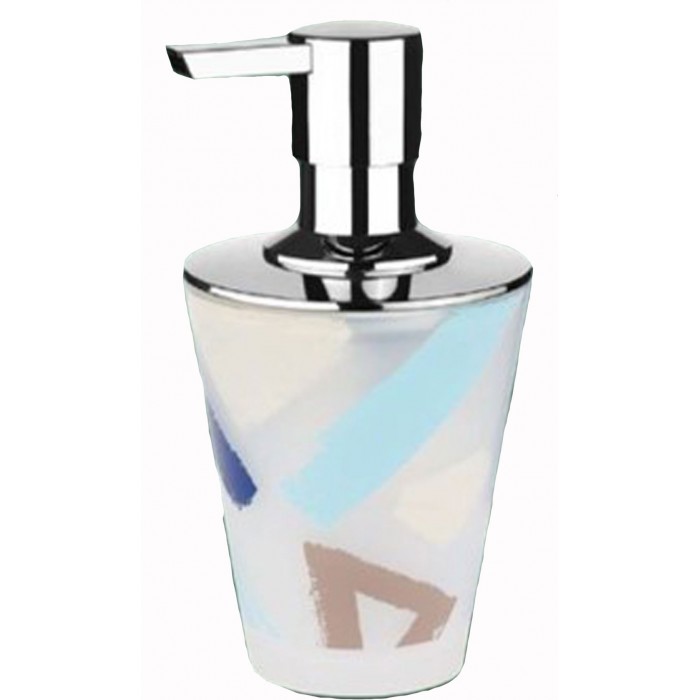 Bathlux 71202 Dispenser πλαστικό Υγρού Σαπουνιού σχέδιο Alexandra 8.6x16.5cm