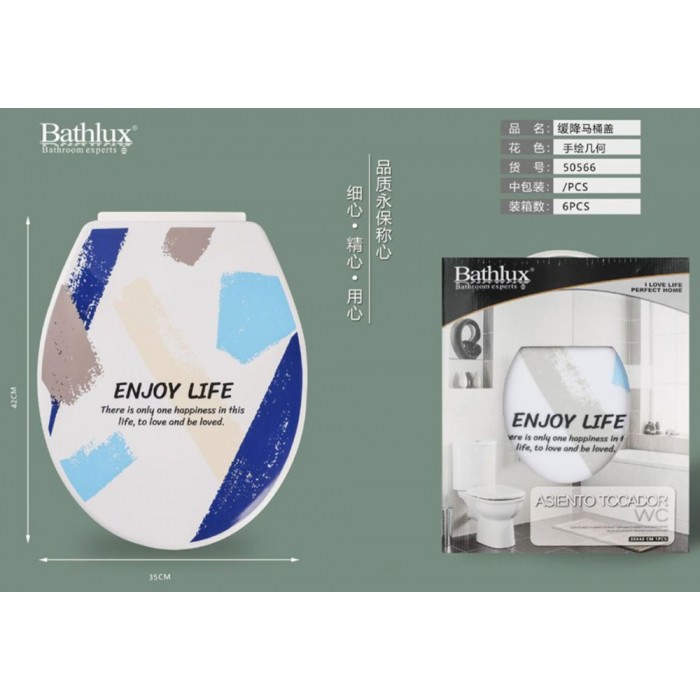 Bathlux 50566 Καπάκι Τουαλέτας Πλαστικό σχέδιο Alexandra Enjoy 35x42cm