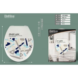 Bathlux 50549 Καπάκι Τουαλέτας Πλαστικό σχέδιο Alexandra 37.2x45.6cm