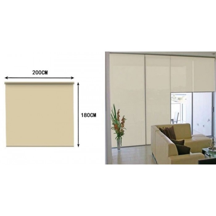 ρόλερ σκίασης μπεζ 200x180cm για παράθυρο σαλονιού