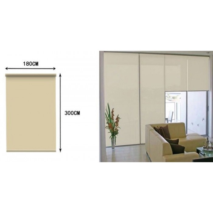 ρόλερ σκίασης μπεζ 180x300cm για παράθυρο σαλονιού