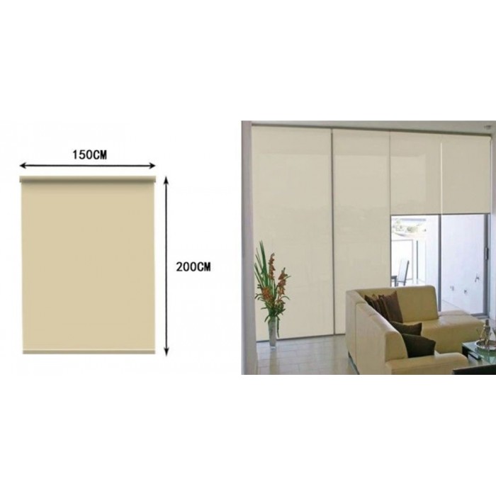ρόλερ σκίασης μπεζ 150x200cm για παράθυρο σαλονιού