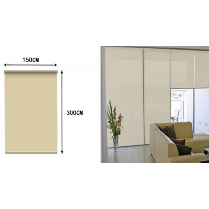 ρόλερ σκίασης μπεζ 150x300cm για παράθυρο σαλονιού